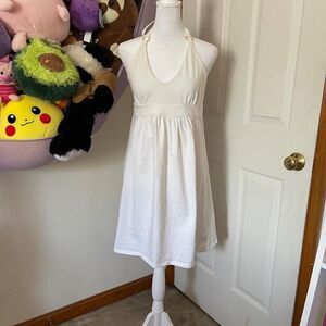 VICTORIA’S SECRET WHITE HALTER MINI DRESS